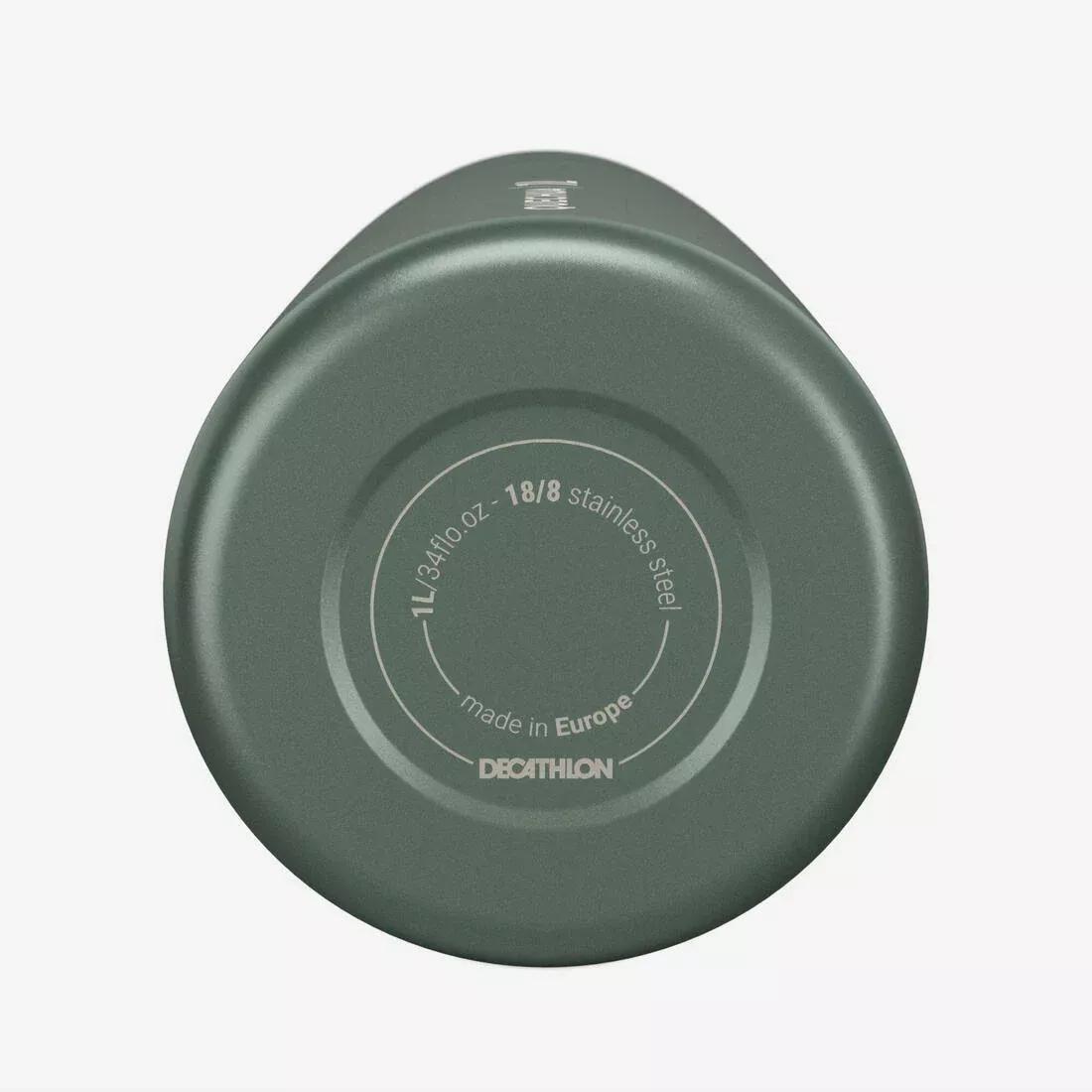 1 L Stainless Steel Water Flask 100 With Screw Cap For Hiking, Grey, No Color, large image number 3