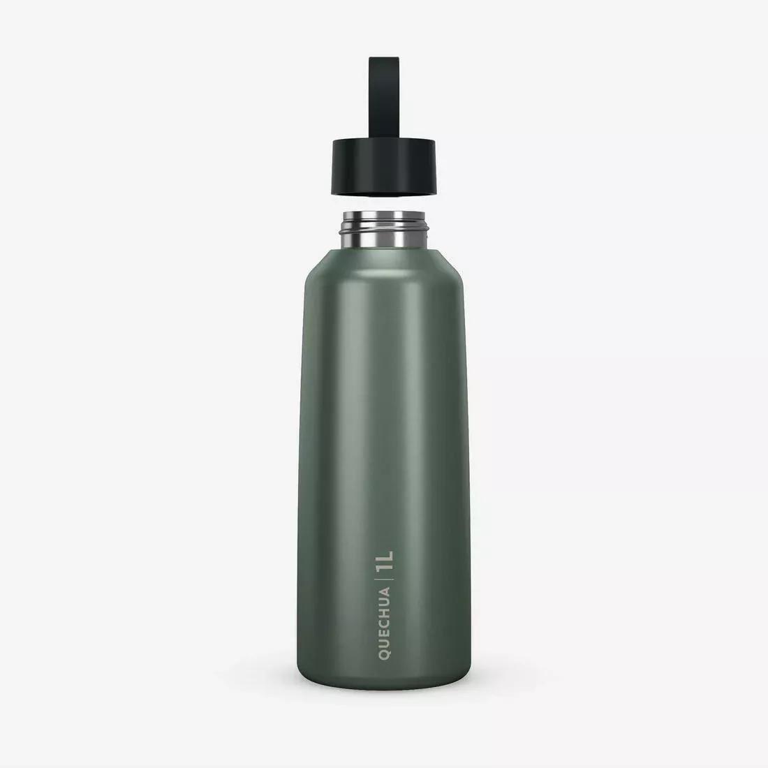 1 L Stainless Steel Water Flask 100 With Screw Cap For Hiking, Grey, No Color, large image number 6