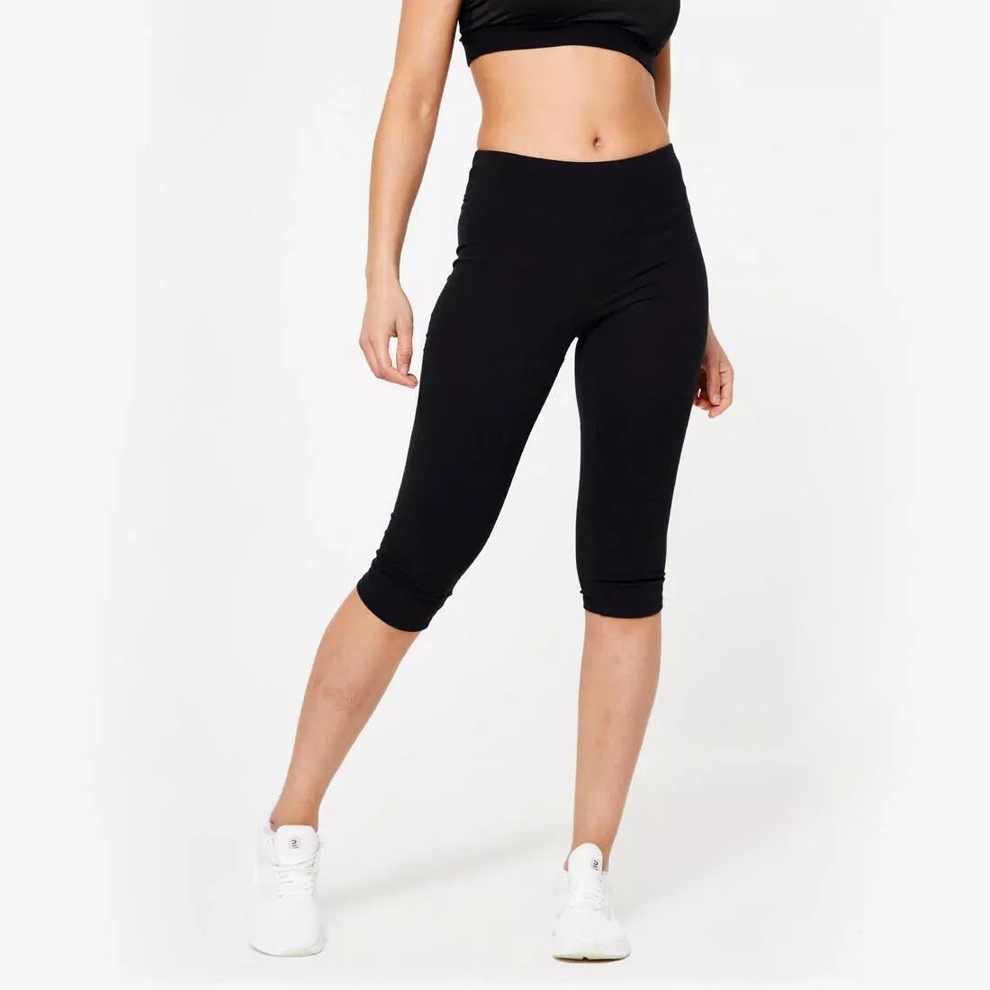 Women Slim-Fit Cropped Bottoms, Black, No Color, large image number 0