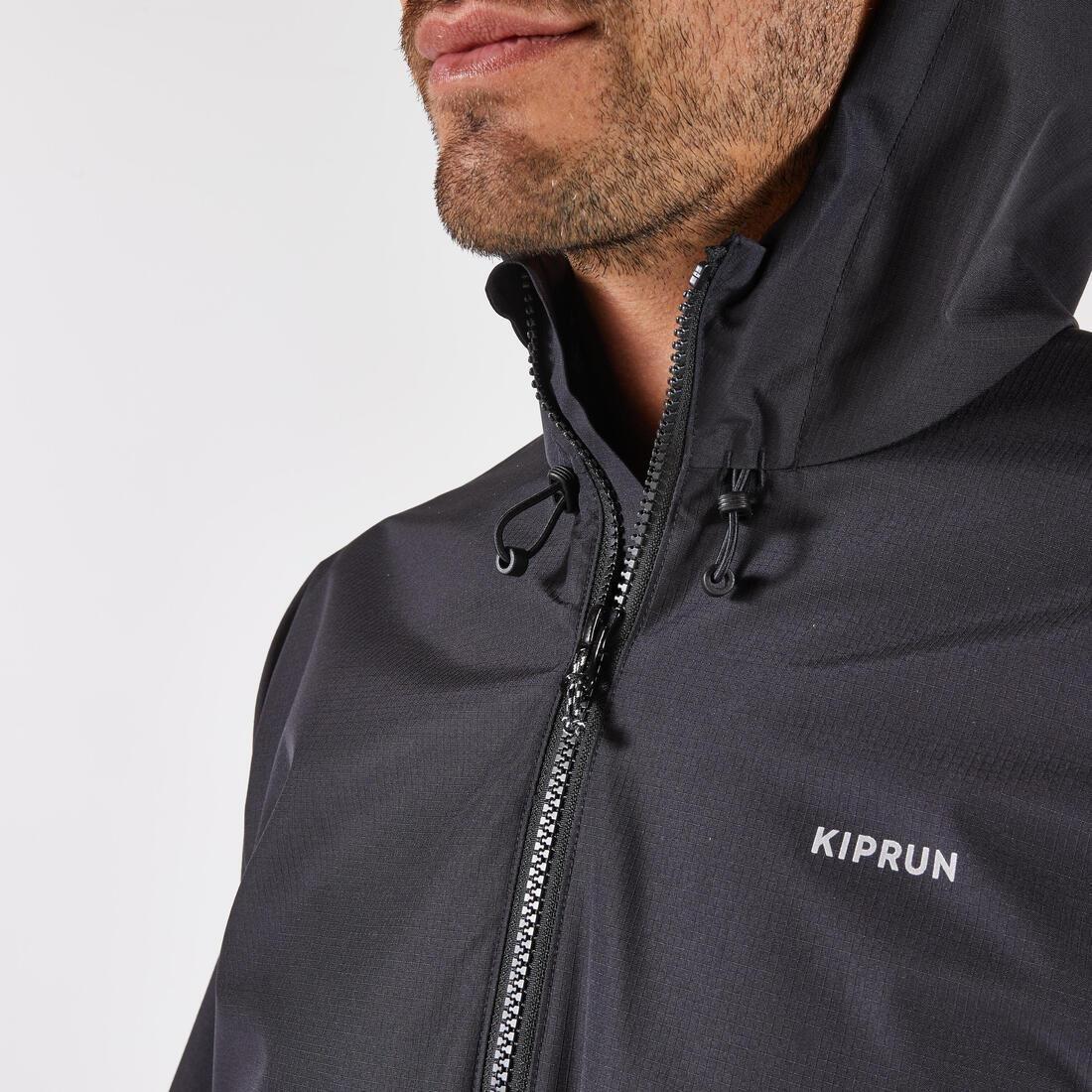 Men Waterproof Jacket - Run 100, Black, 5401_000, large image number 4