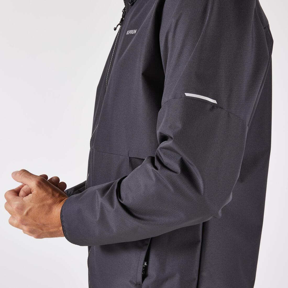 Men Waterproof Jacket - Run 100, Black, 5401_000, large image number 6