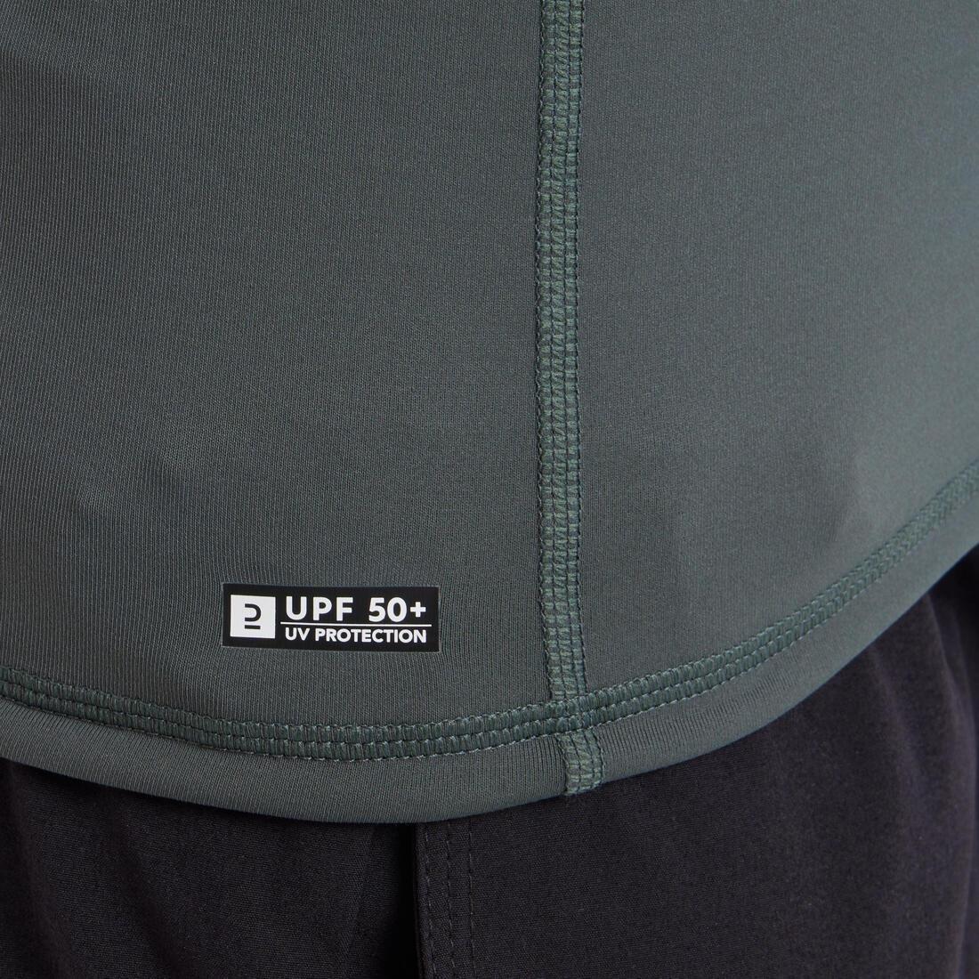 SMOKED GREEN Men's short-sleeved UV protection T-shirt - 500 palm, , large image number 7