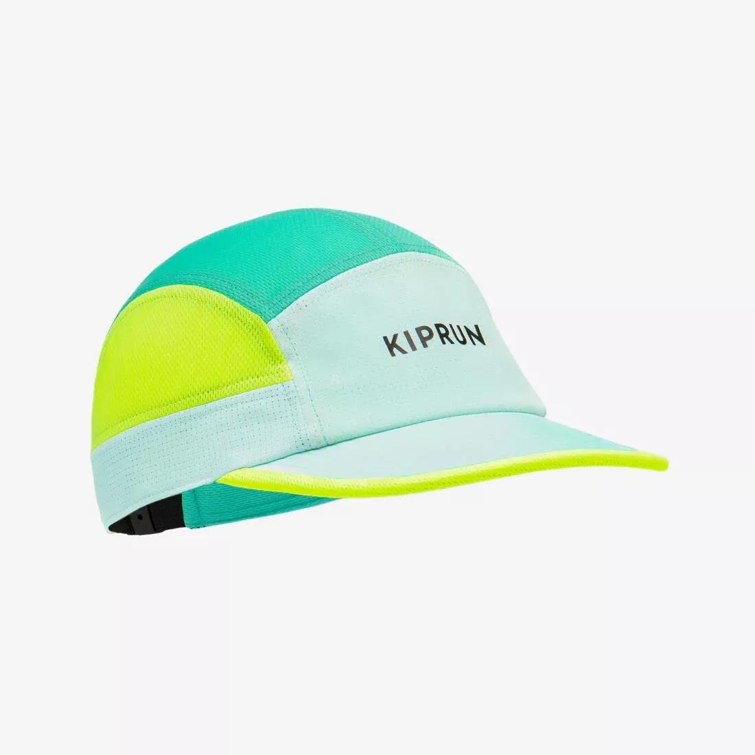 Unisex Running Cap - Kiprun 5 Panels, Green, No Color, large image number 1