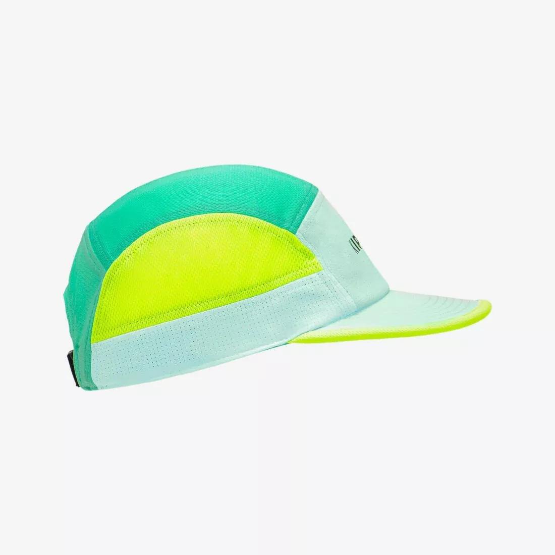 Unisex Running Cap - Kiprun 5 Panels, Green, No Color, large image number 9
