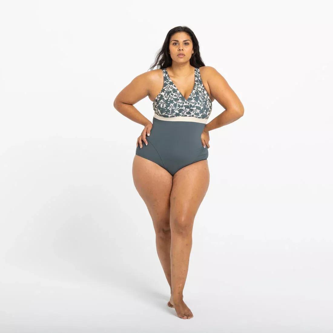 Women 1-piece Aquafitness Swimsuit - Mia Dot, Blue, No Color, large image number 3