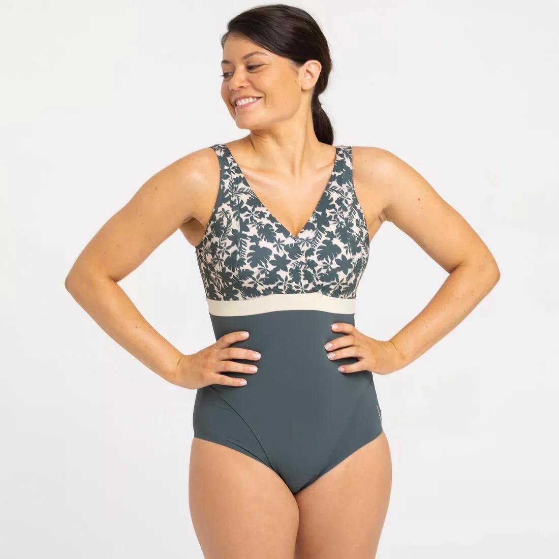 Women 1-piece Aquafitness Swimsuit - Mia Dot, Blue, No Color, large image number 4