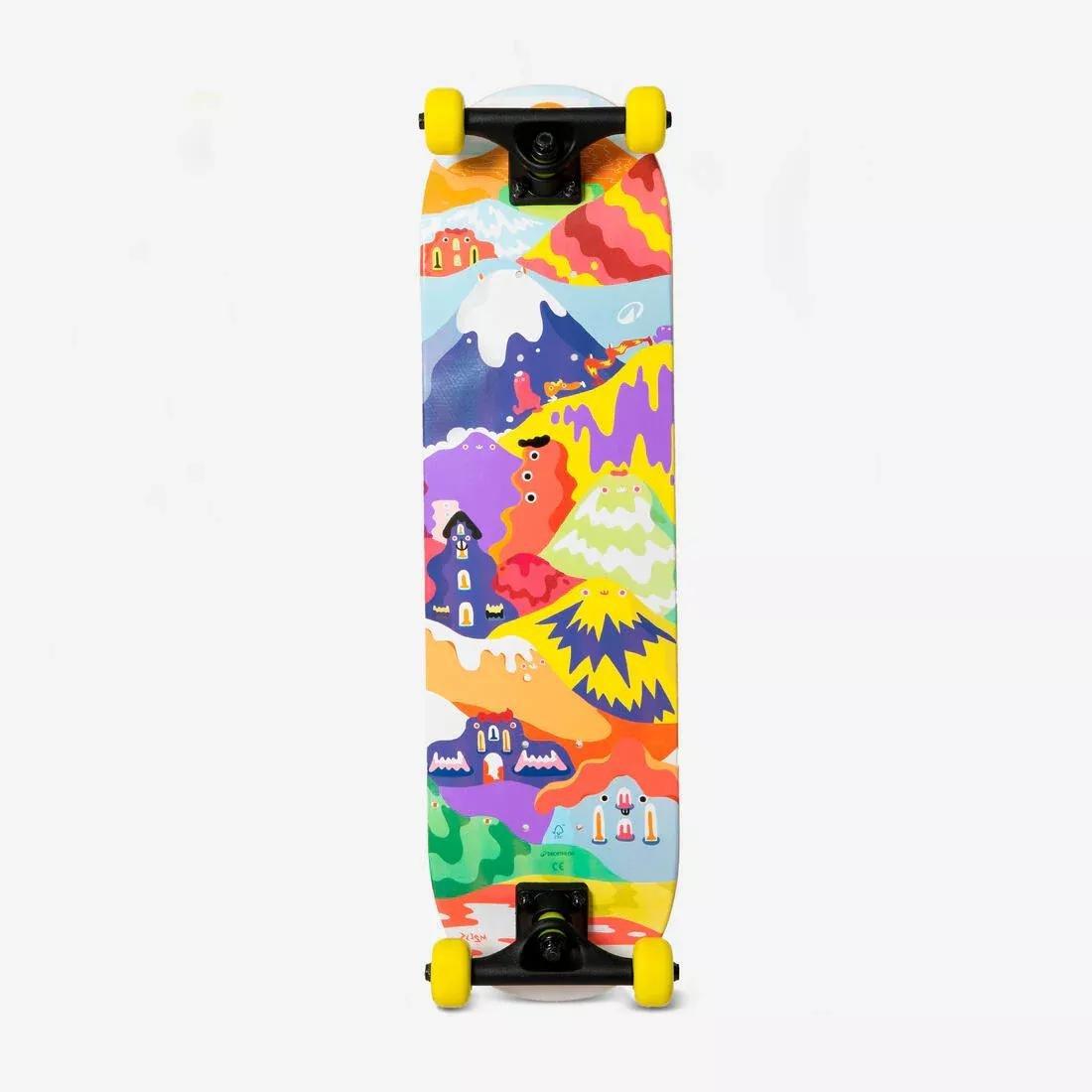 Kids Unisex Skateboard Ages 3 To 7 - Play 120 Happy Mountains, Orange, No Color, large image number 4