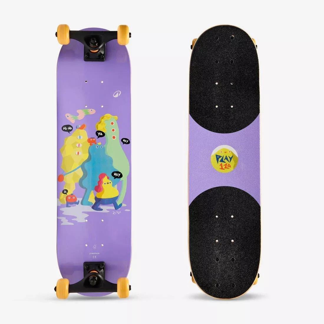 Kids Skateboard - Play 120 Happy Mountains - Ages 3 to 7, Teal, No Color, medium