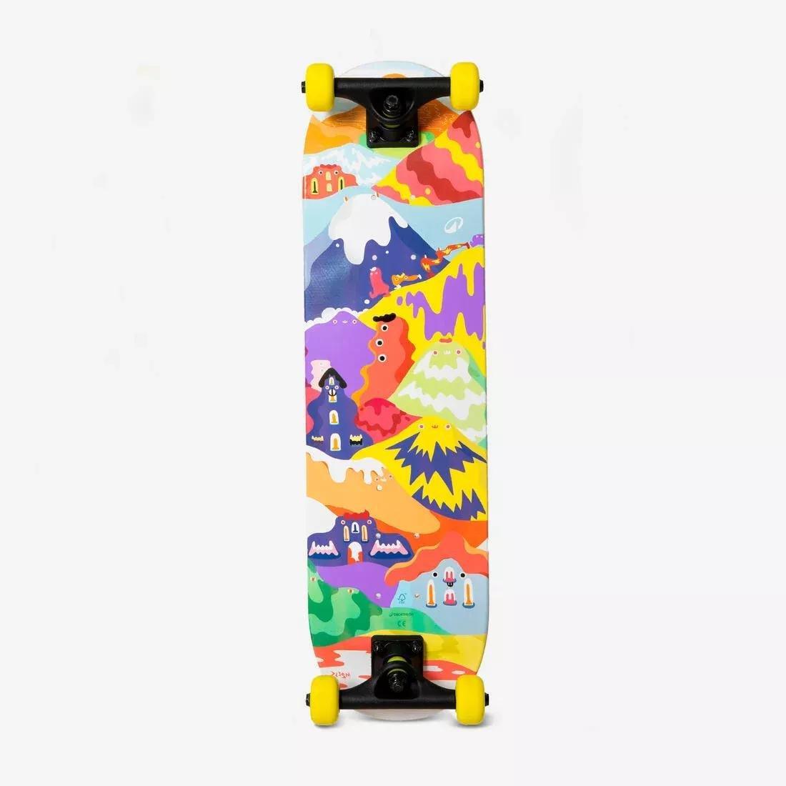 Kids Skateboard - Play 120 Happy Mountains - Ages 3 to 7, Teal, No Color, large image number 7