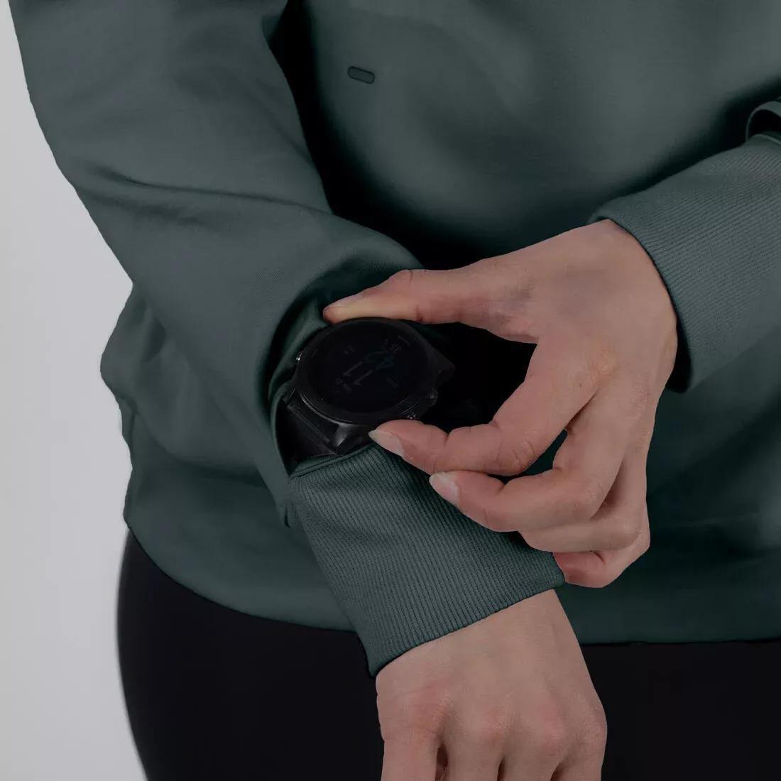 Women Running Hoodie - Kiprun Run 500 Warm, Green, No Color, large image number 4