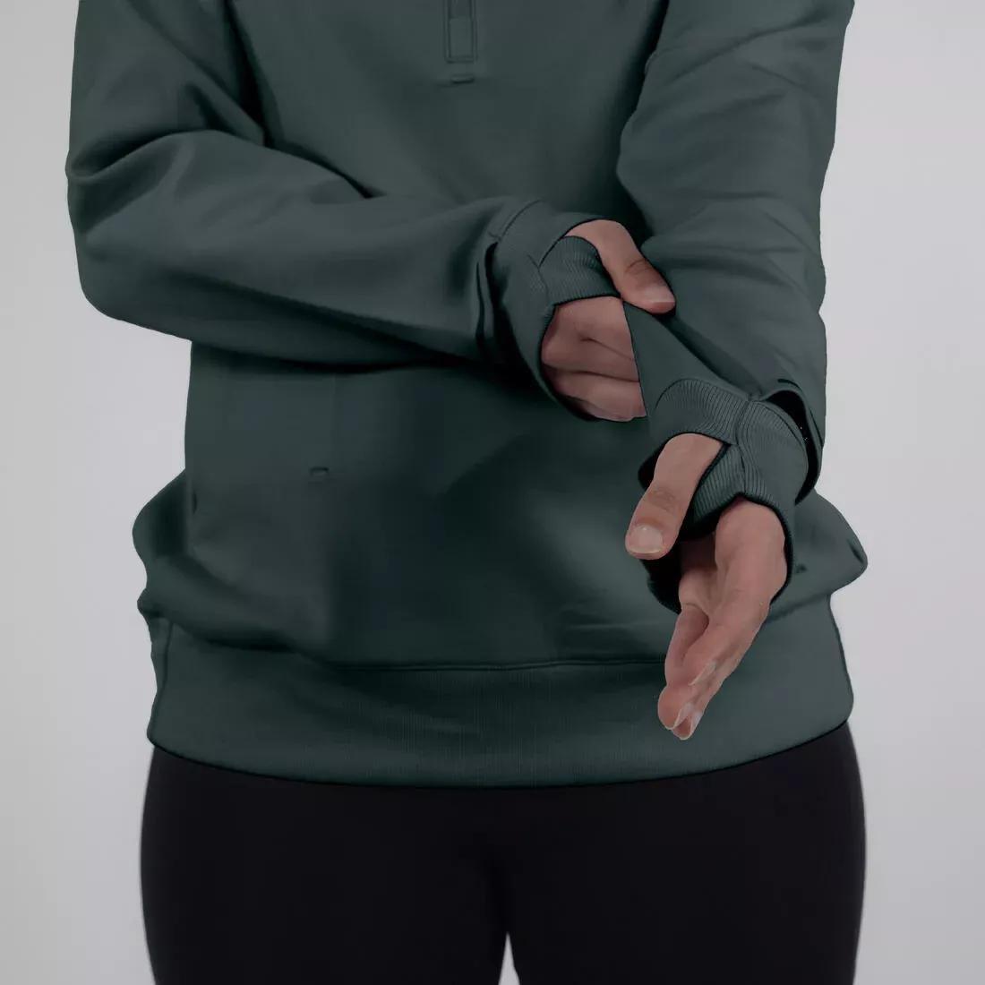 Women Running Hoodie - Kiprun Run 500 Warm, Green, No Color, large image number 5