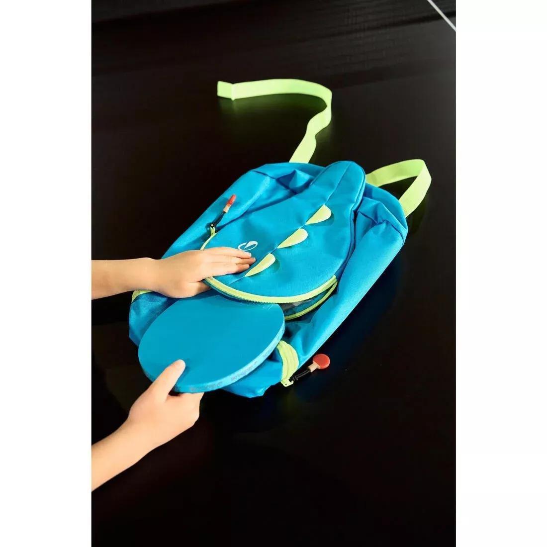 Kids Unisex Table Tennis Backpack With Racket Cover - 10L, Blue, No Color, large image number 6