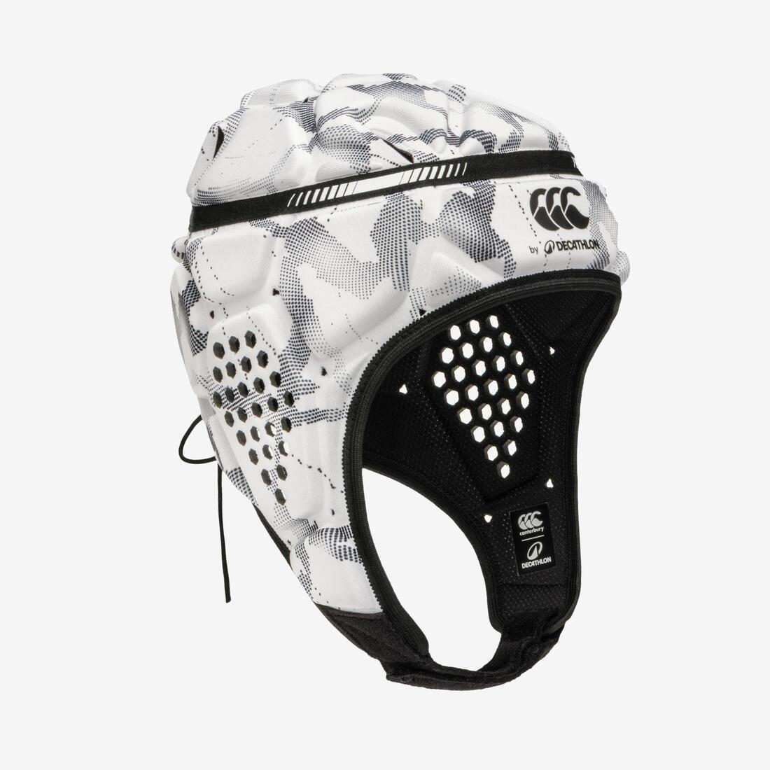 Kids/Adult Rugby Scrum Cap - R500, White, No Color, medium