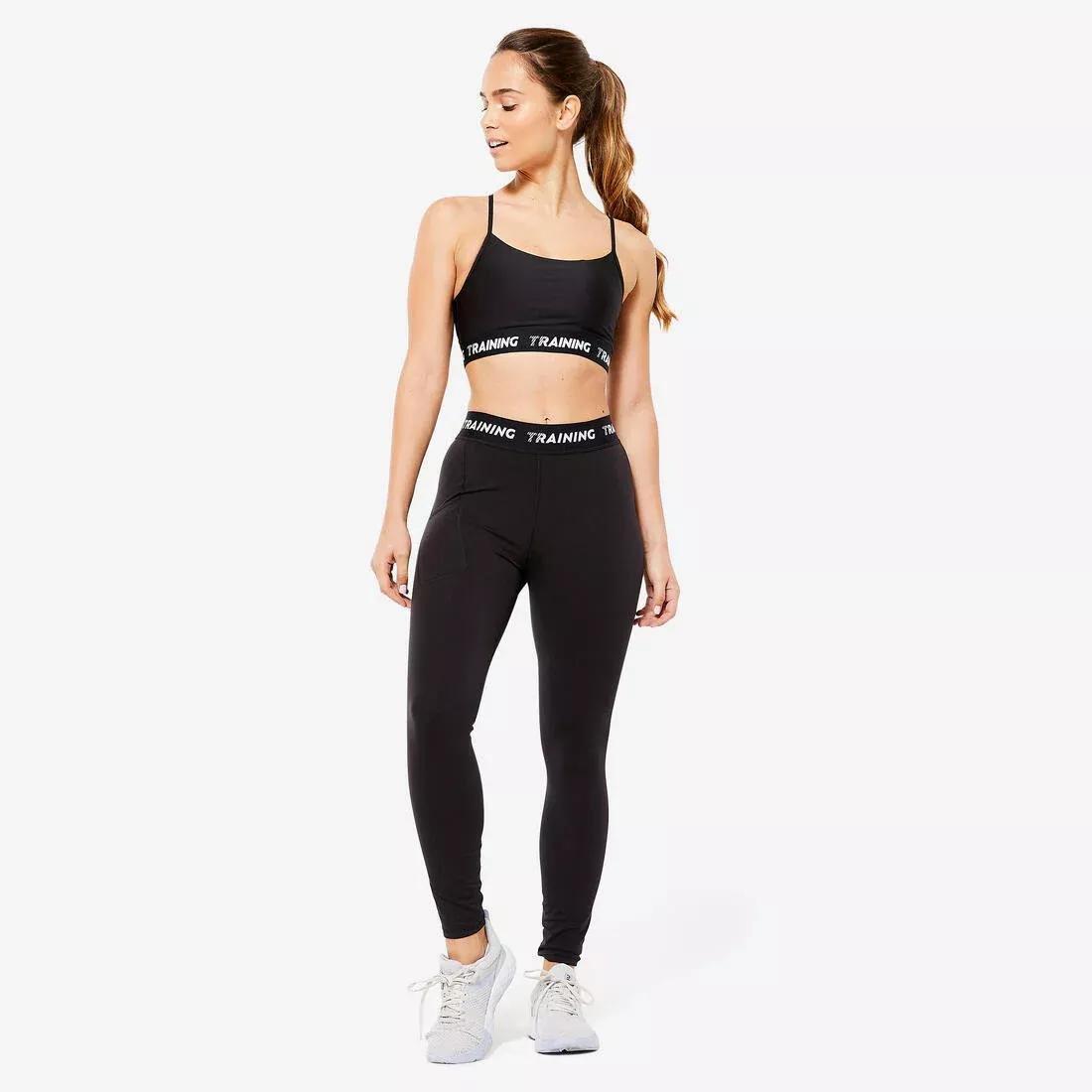 Women Light Support Thin Crossover Strap Sports Bra, Black, No Color, large image number 2
