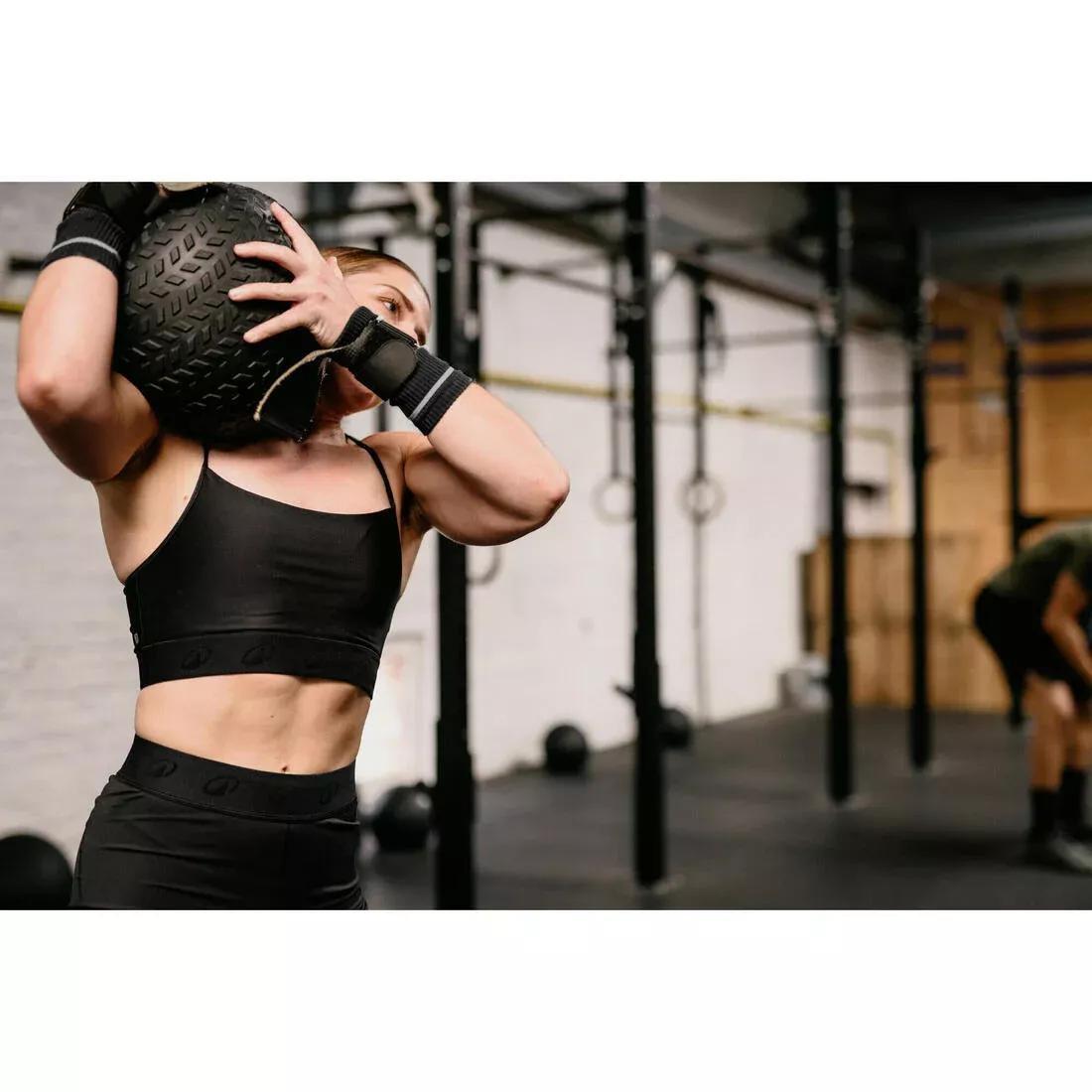 Women Light Support Thin Crossover Strap Sports Bra, Black, No Color, large image number 6