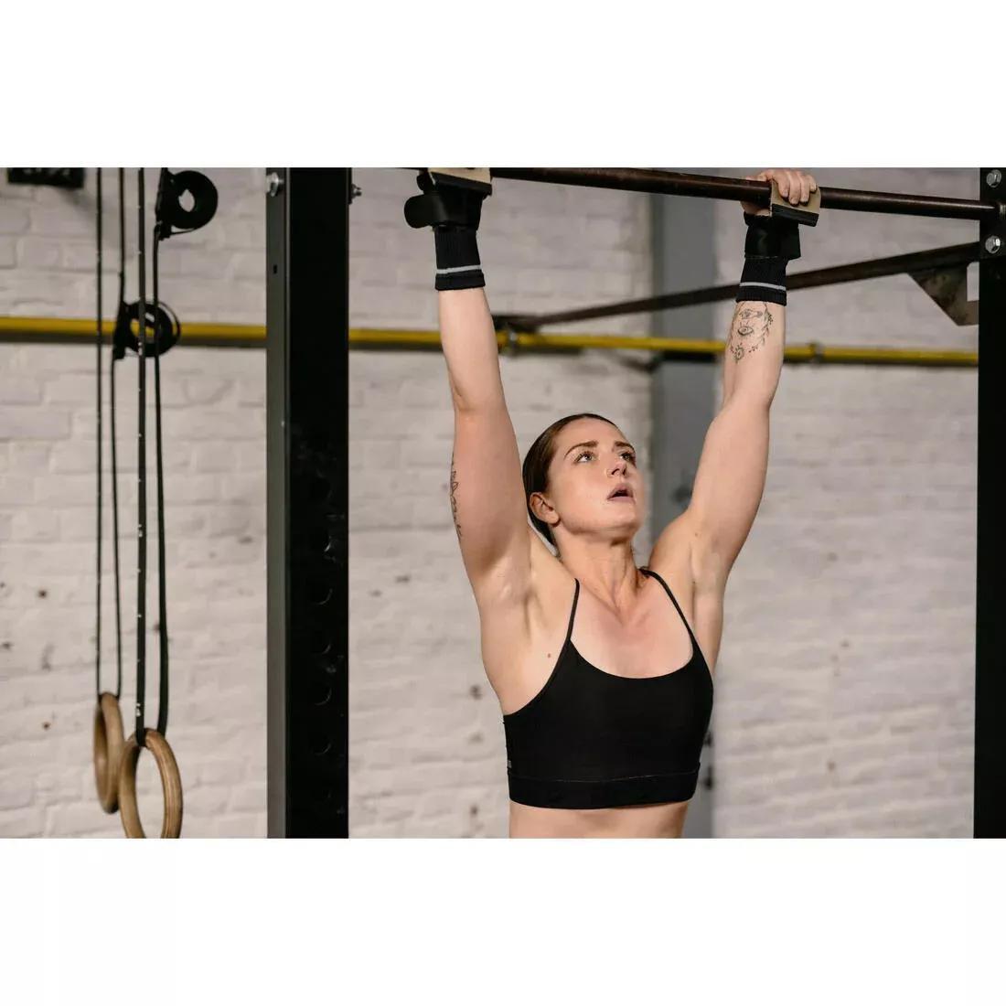 Women Light Support Thin Crossover Strap Sports Bra, Black, No Color, large image number 7