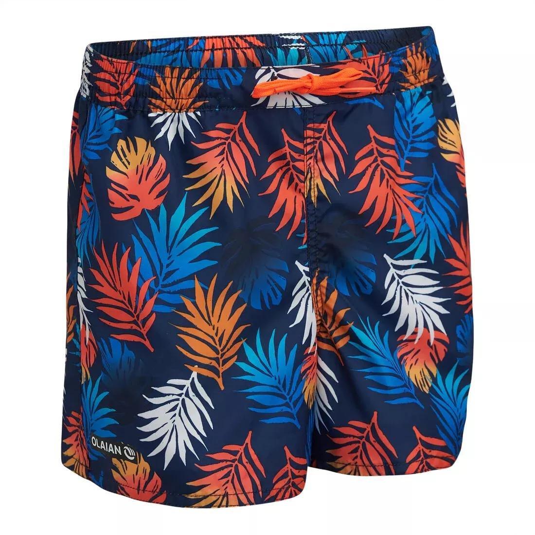 Kids Boys Swim Shorts - 100 Banana, Red, , large image number 0