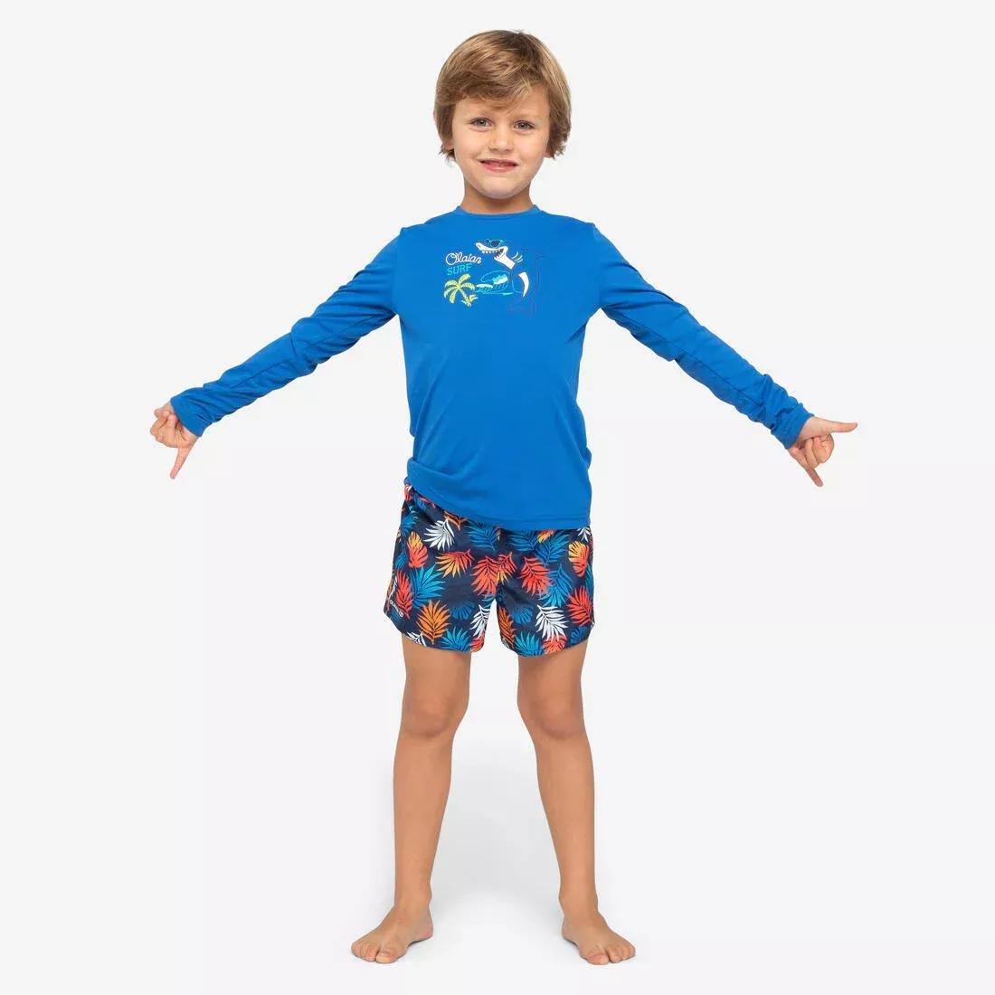 Kids Boys Swim Shorts - 100 Banana, Red, , large image number 3