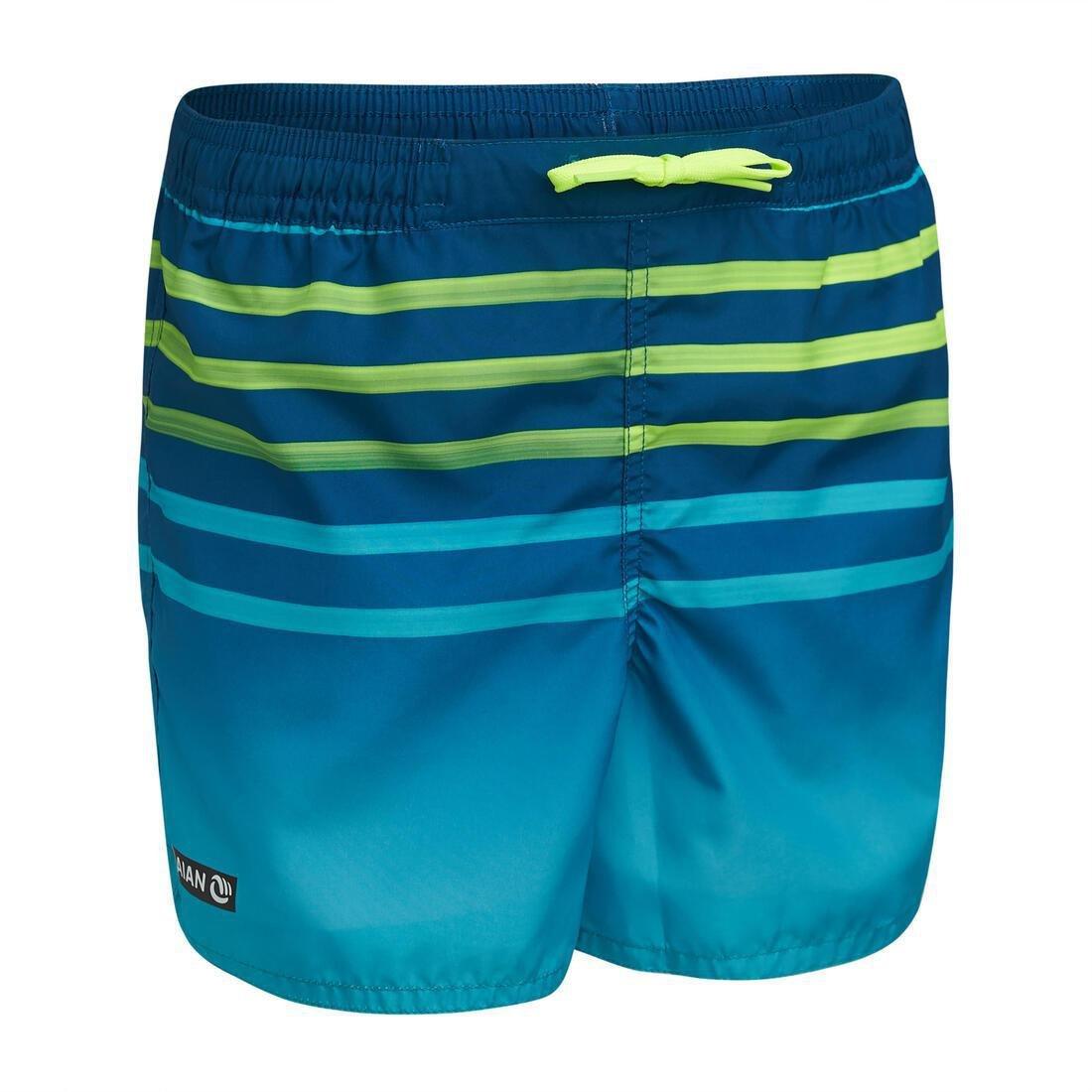Kids Boys Swim Shorts - 100 Banana, Turquoise, No Color, large image number 11