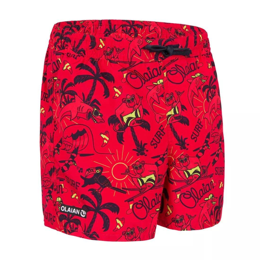 Kids Boys Swim Shorts - 100 Banana, Turquoise, , large image number 12