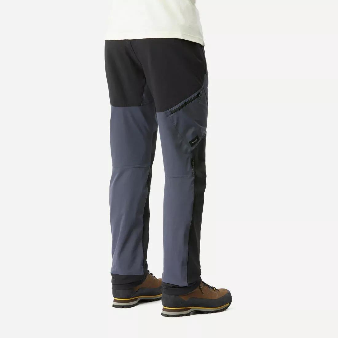 SLATE GREY Men's water-repellent and wind-resistant trekking trousers - MT900, , large image number 2