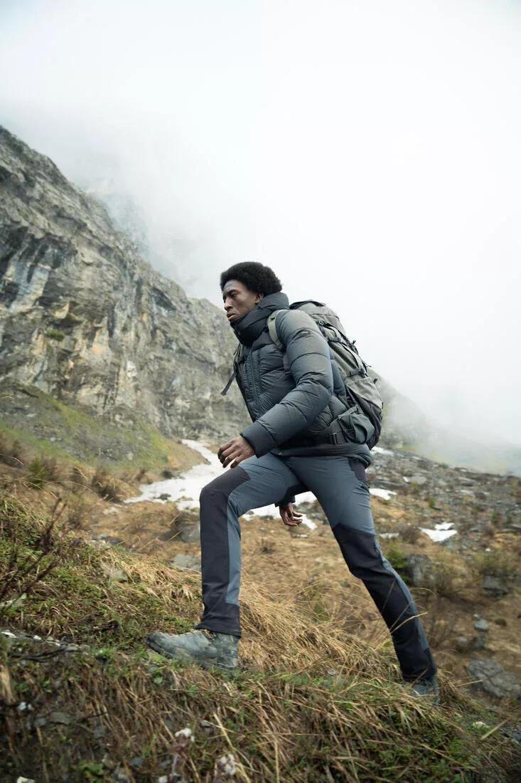 SLATE GREY Men's water-repellent and wind-resistant trekking trousers - MT900, , large image number 7