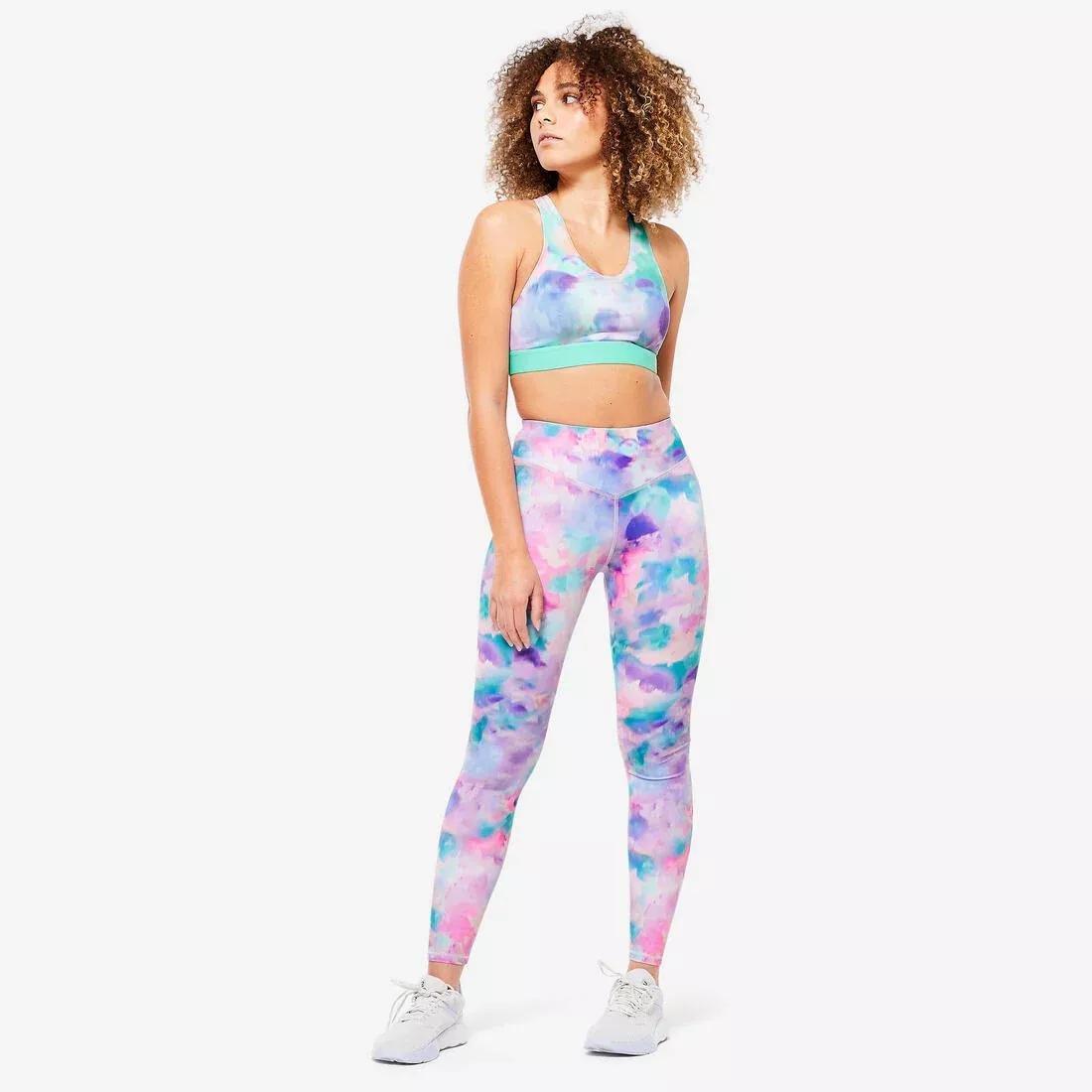 Abstract Gym Ankle-Length Fitness Leggings, Multi-colour, , large image number 9