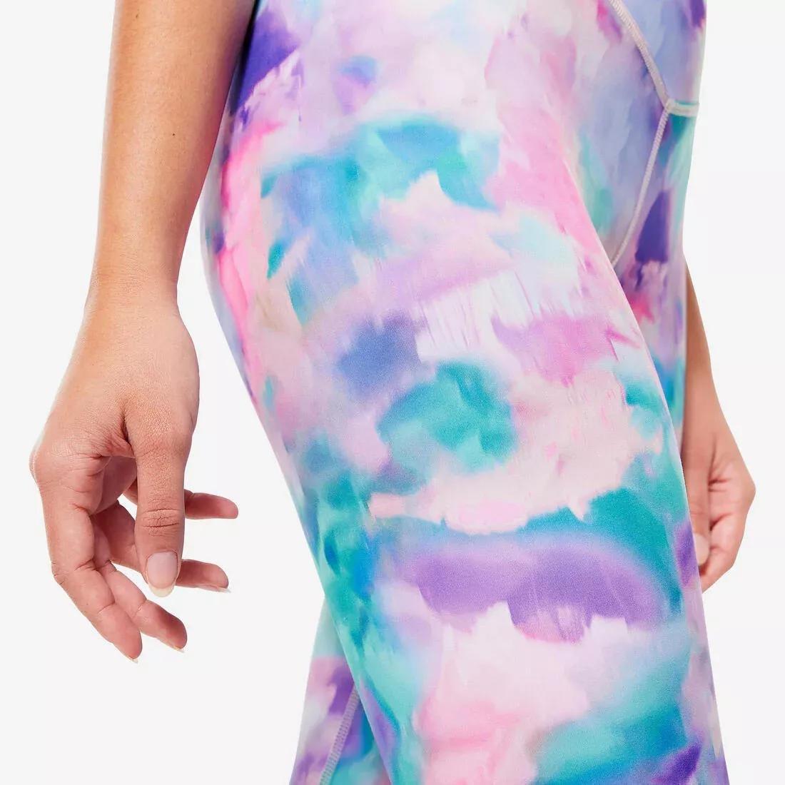 Abstract Gym Ankle-Length Fitness Leggings, Multi-colour, , large image number 12