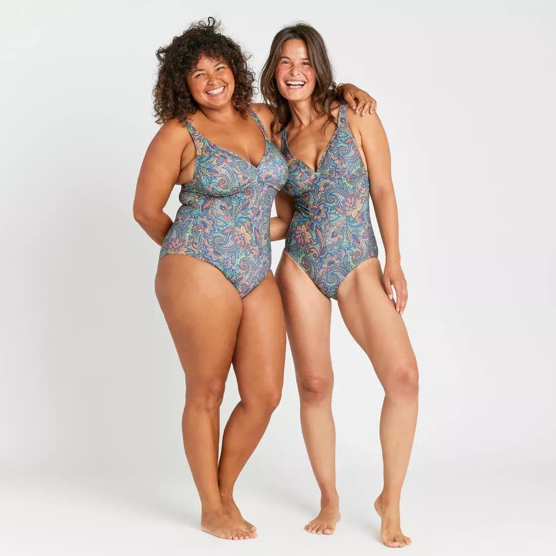 Women One-Piece swimsuit - Daria paisley, khaki, , large image number 5