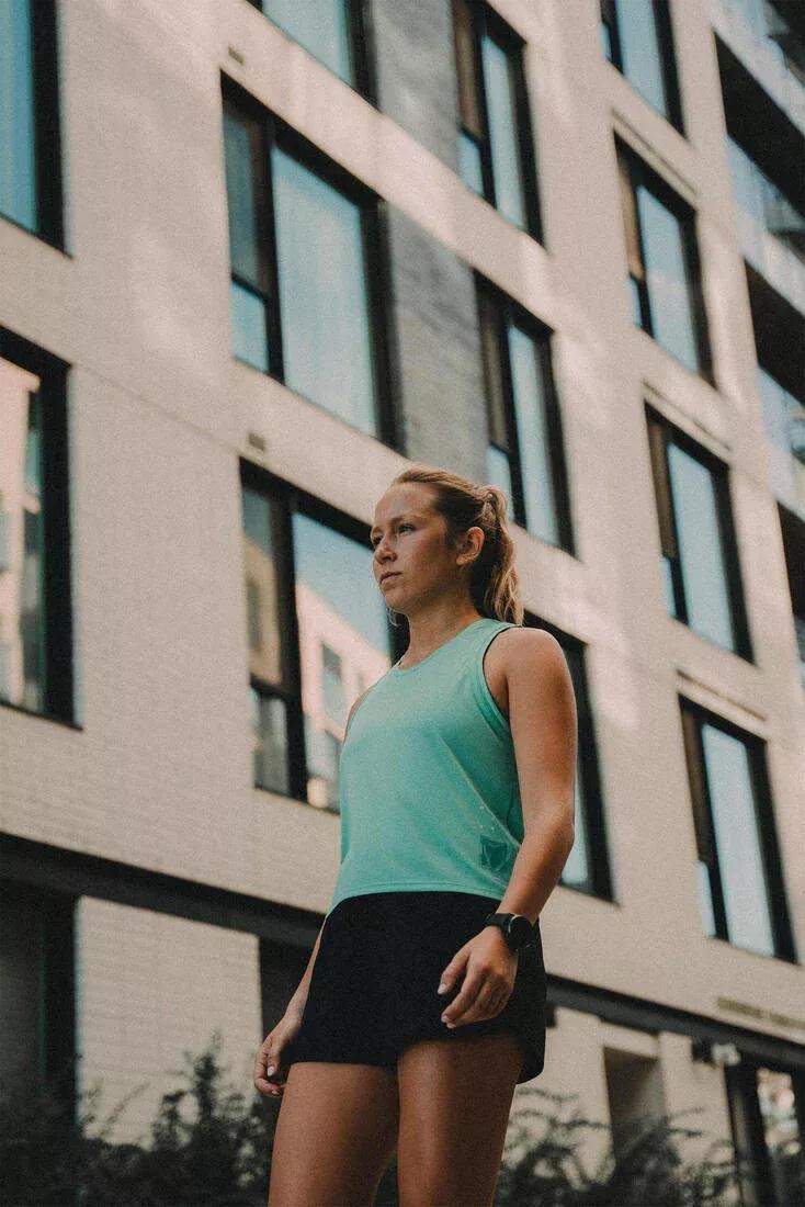 Women's Running & Trail Running Breathable Shorts KIPRUN Run 500 Dry, smoked black, , large image number 7
