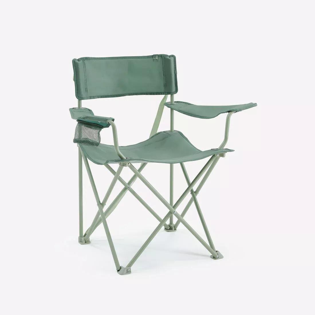 Camping Folding Armchair, Green, No Color, large image number 0