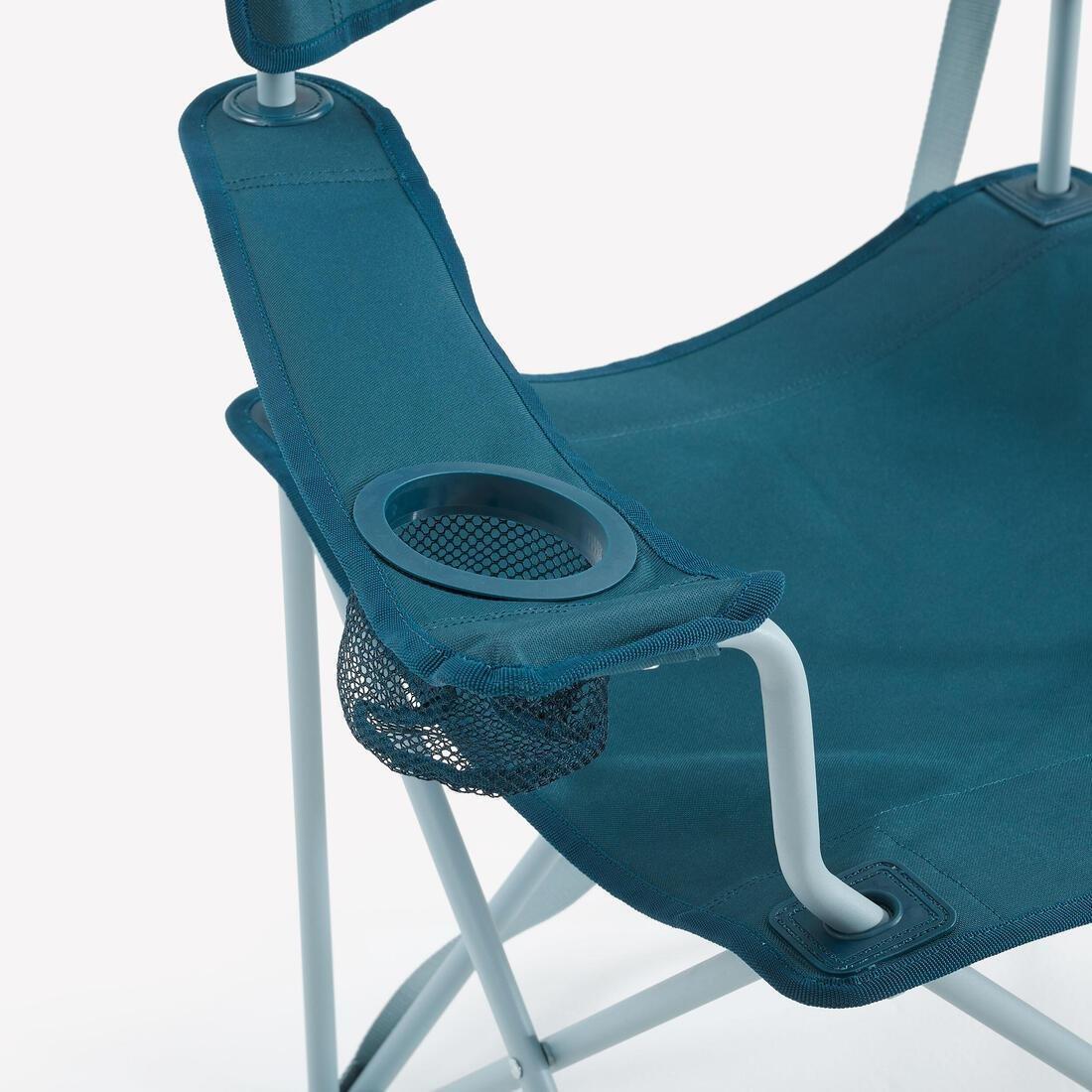 Camping Folding Armchair, Navy, No Color, large image number 13