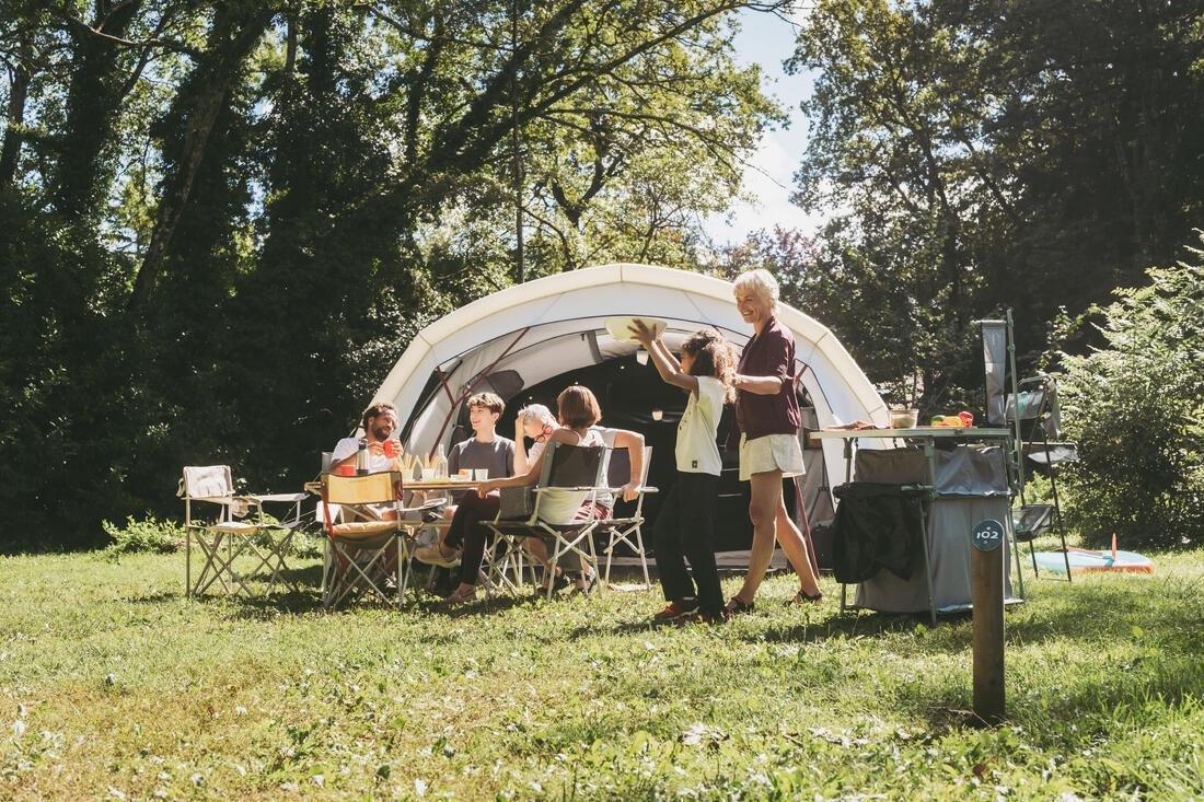 Large Camping Folding Armchair - Xl, Beige, No Color, large image number 8