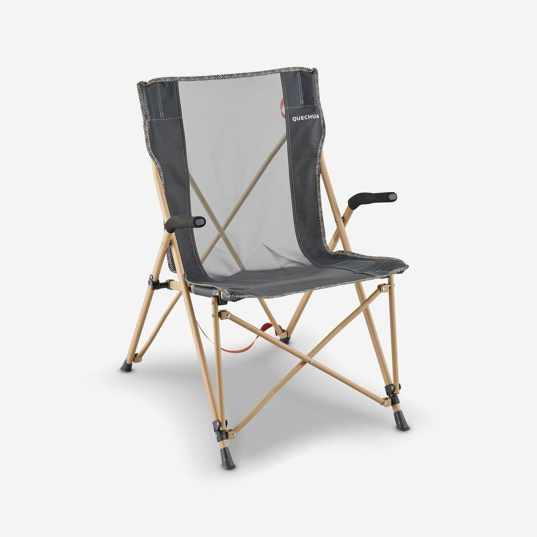Camping Comfortable Folding Armchair, Brown, No Color, large image number 1