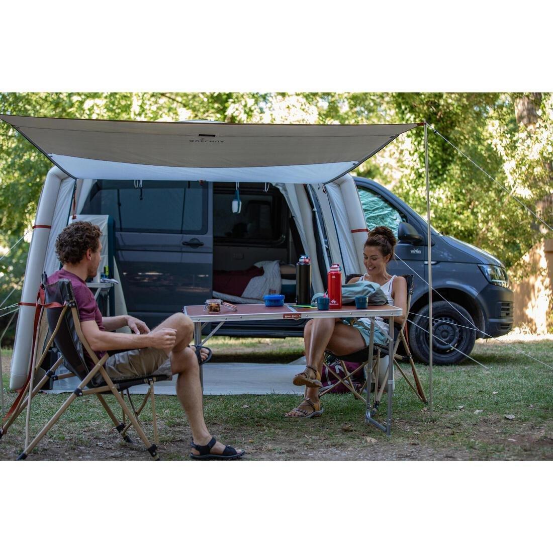 Camping Comfortable Folding Armchair, Brown, No Color, large image number 2