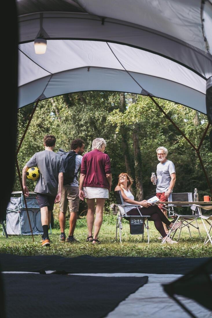 Camping Comfortable Folding Table Chair, Grey, No Color, large image number 2