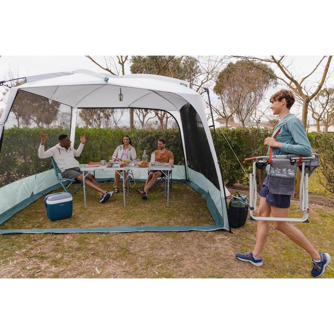 Camping Comfortable Folding Table Chair, Grey, No Color, large image number 7