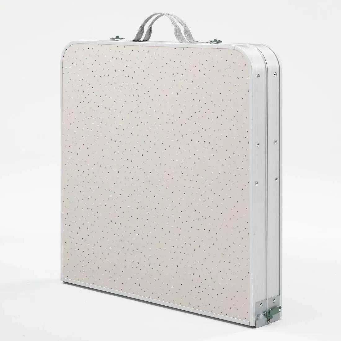 Folding Camping Table - 4 Stools - 4 To 6 People, Green, No Color, large image number 3