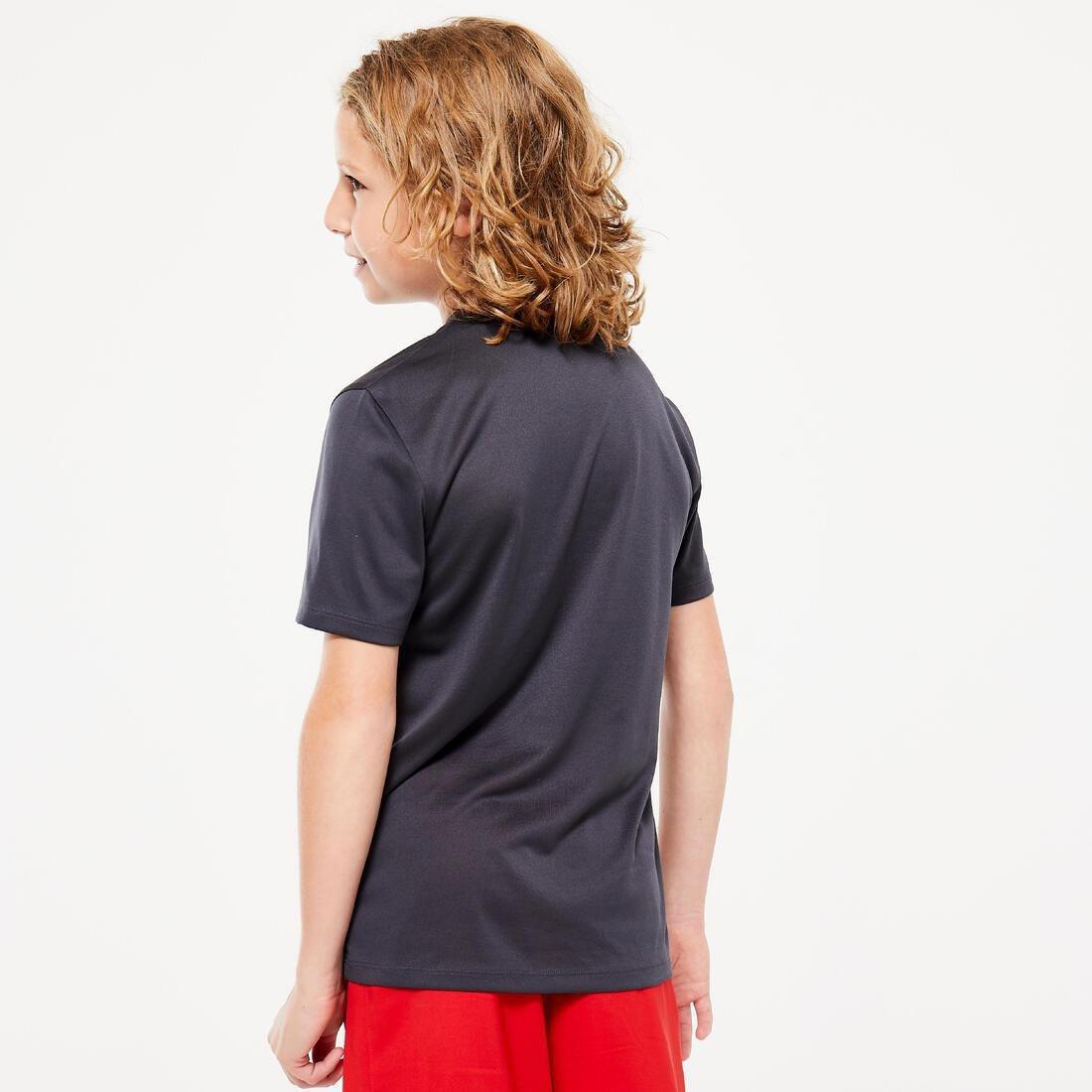 Kids Unisex Breathable T-Shirt, Grey, , large image number 3