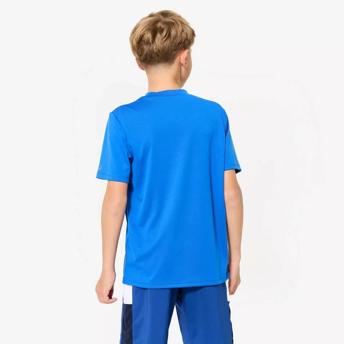 Kids Unisex Breathable T-Shirt, Blue, No Color, large image number 4