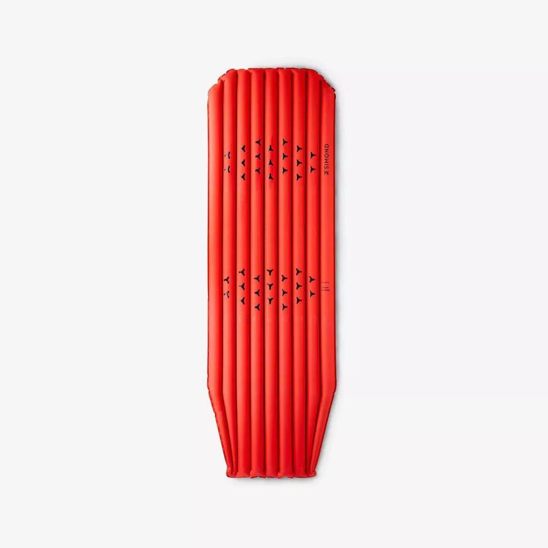 Lightweight inflatable trekking mattress - size L - MT500 L - 180 x 52 cm, Red, No Color, large image number 0