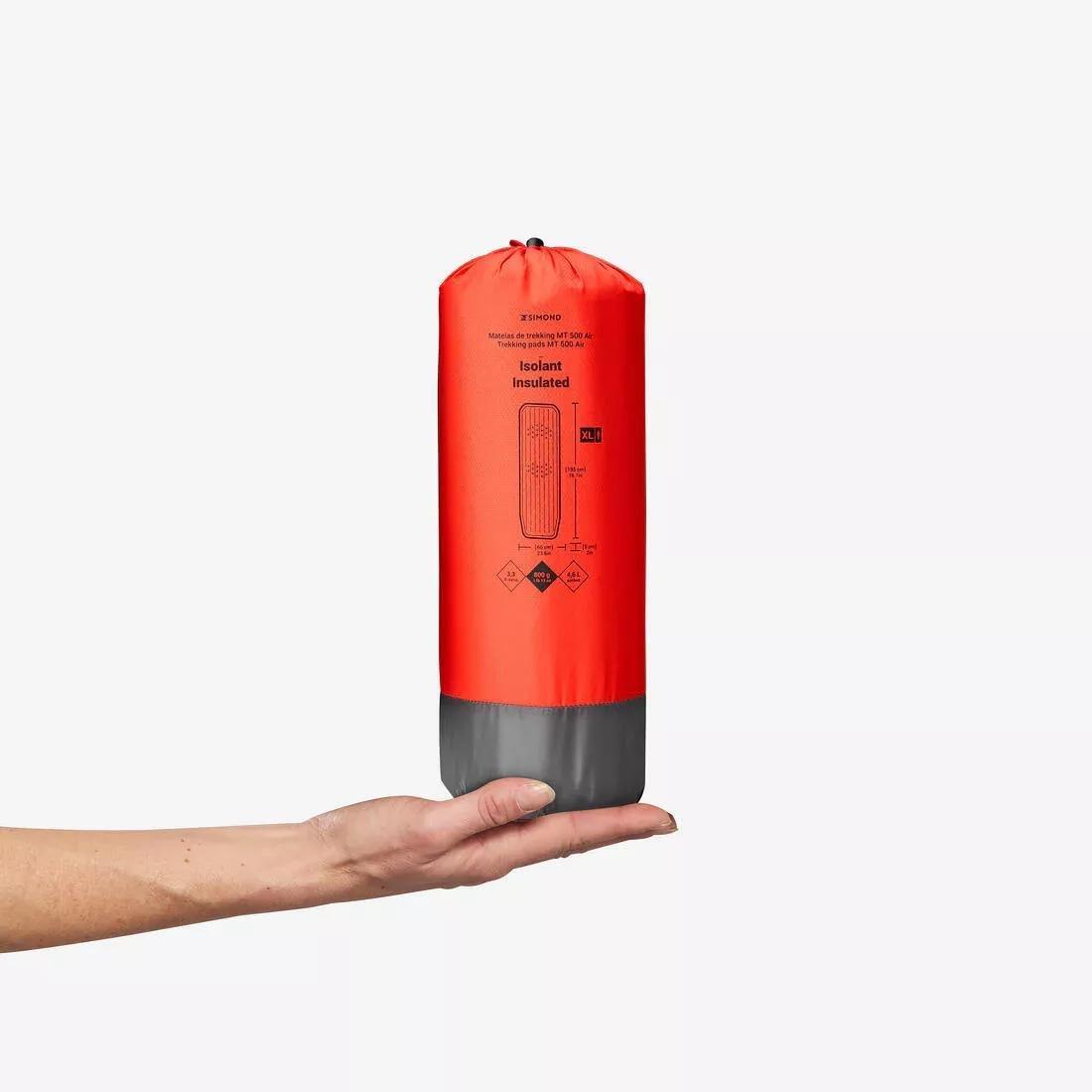Lightweight inflatable trekking mattress - size L - MT500 L - 180 x 52 cm, Red, No Color, large image number 1