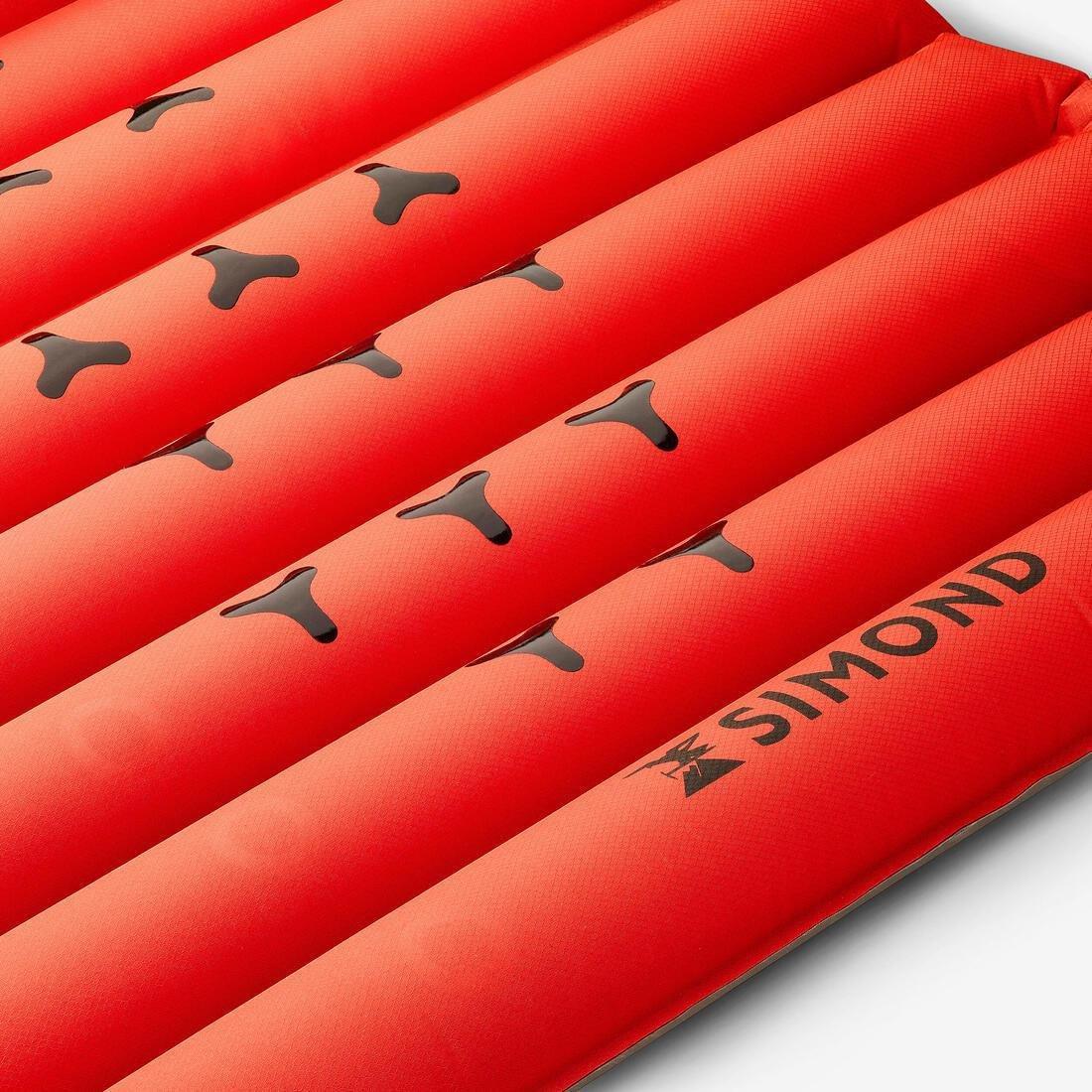 Lightweight inflatable trekking mattress - size L - MT500 L - 180 x 52 cm, Red, No Color, large image number 2