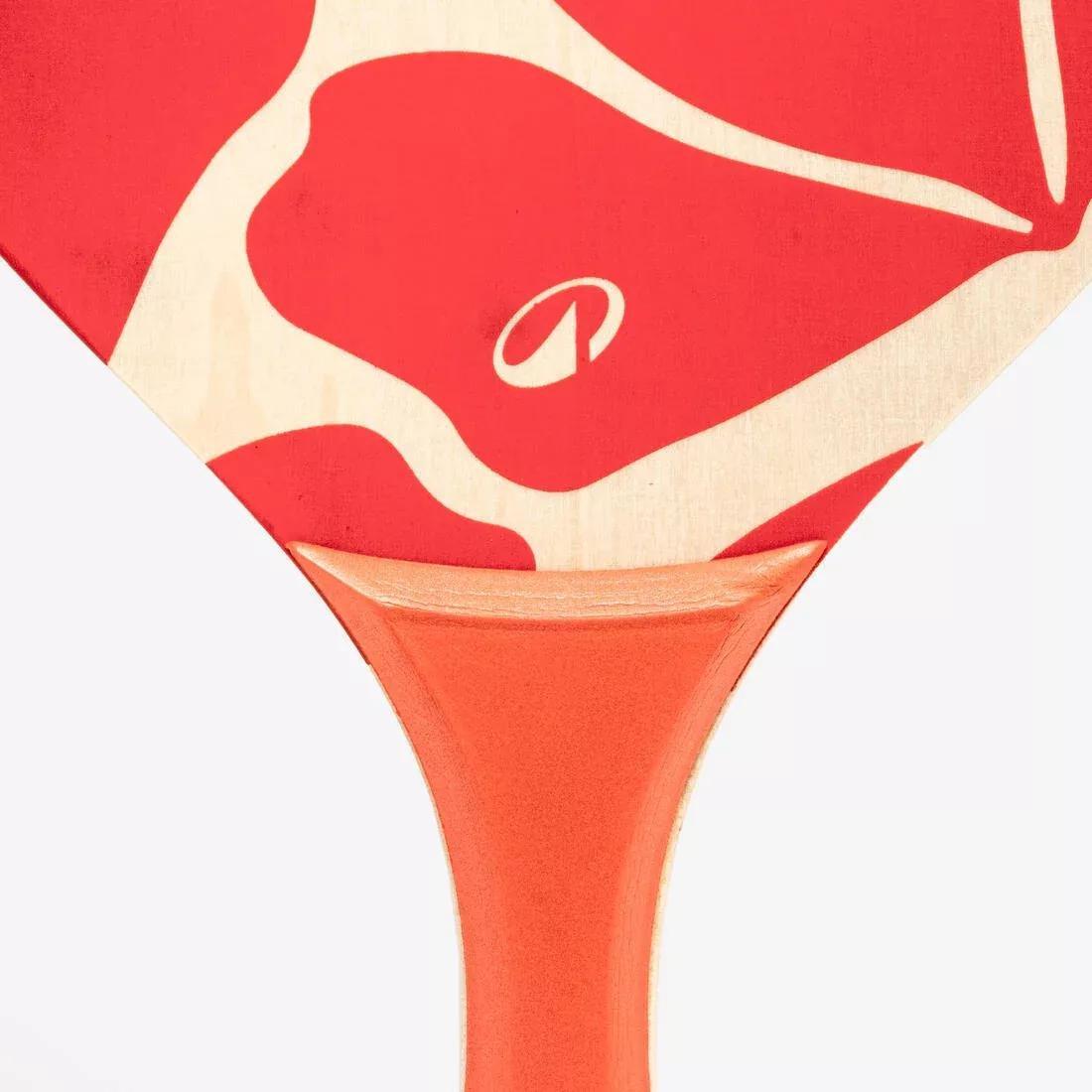 Beach Tennis Racket Set Woody Racket, Orange, No Color, large image number 3