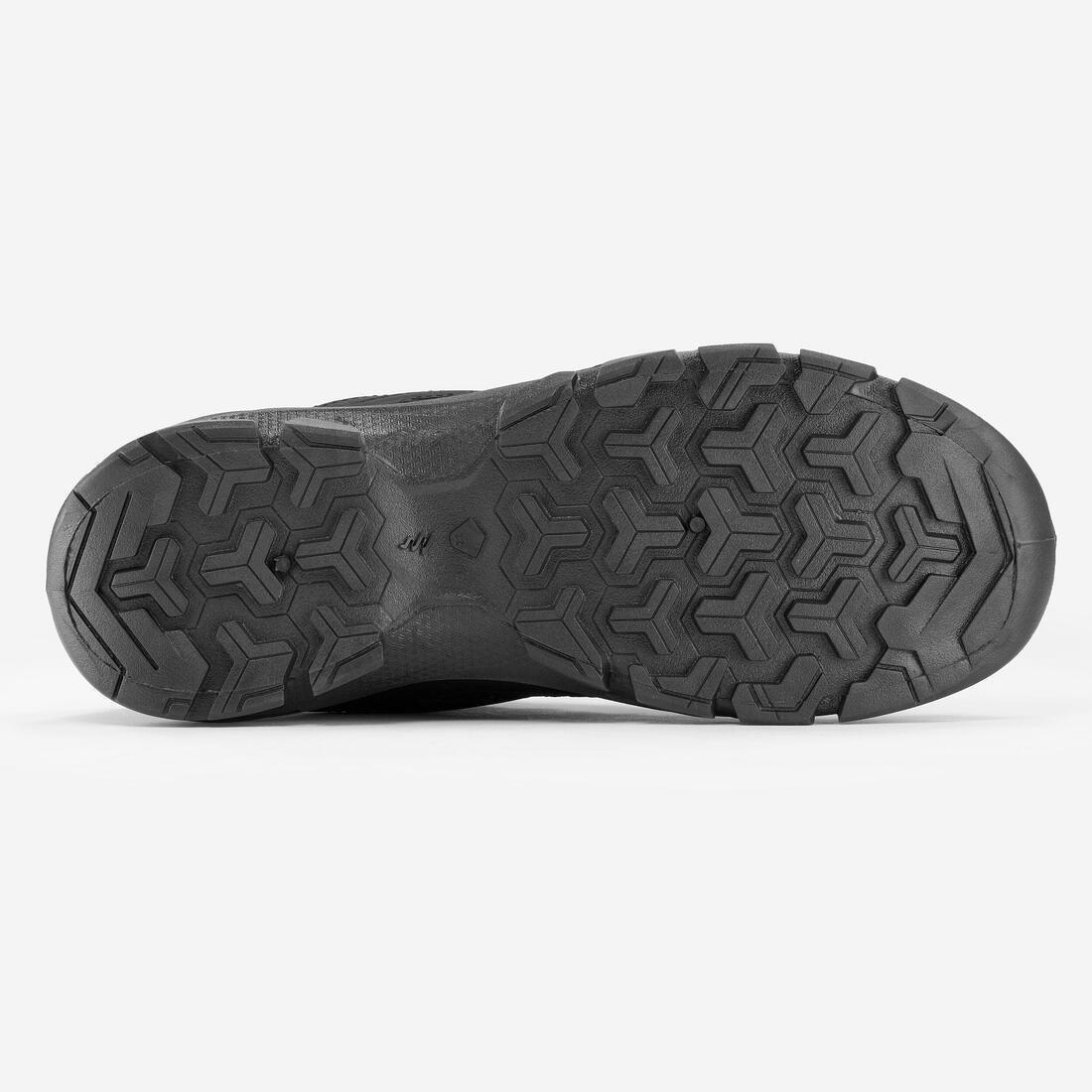 Kids Unisex Low Lace-Up Hiking Shoes - Mh100, Black/Blue, , large image number 2