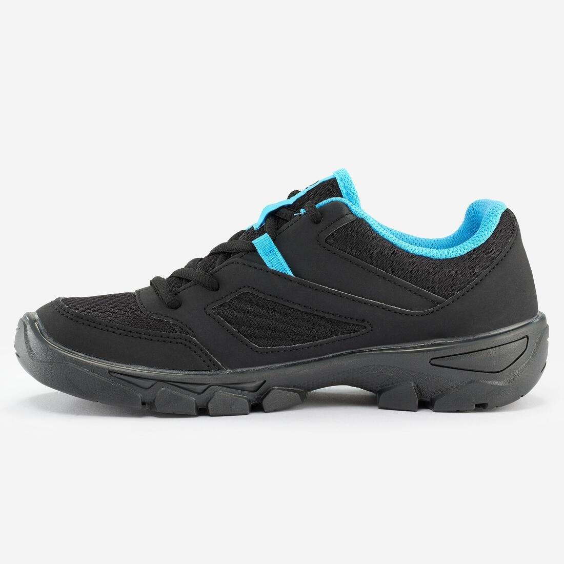Kids Unisex Low Lace-Up Hiking Shoes - Mh100, Black/Blue, , large image number 14