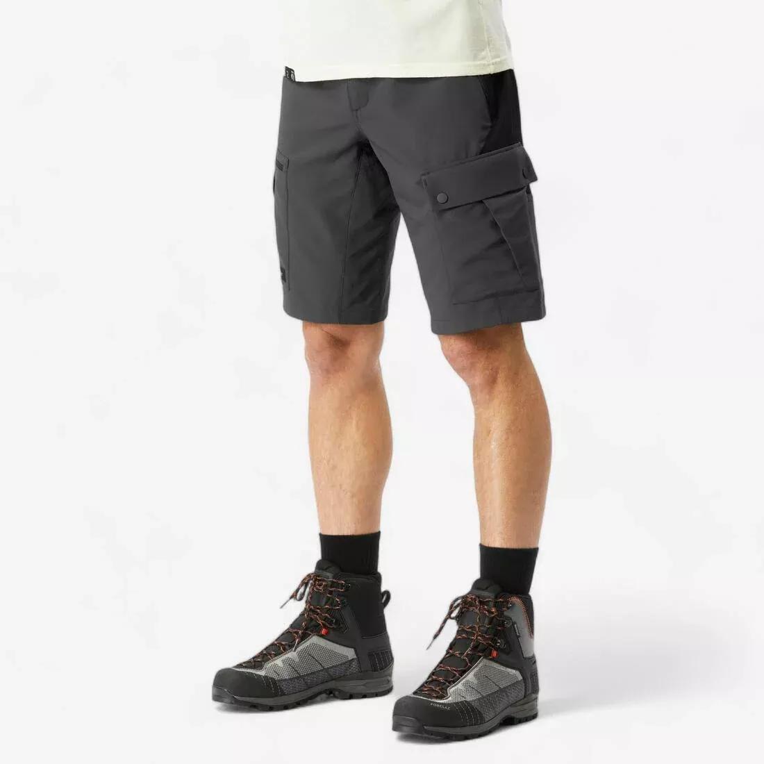 Men Robust Trekking Shorts - Mt500, Grey, , large image number 0