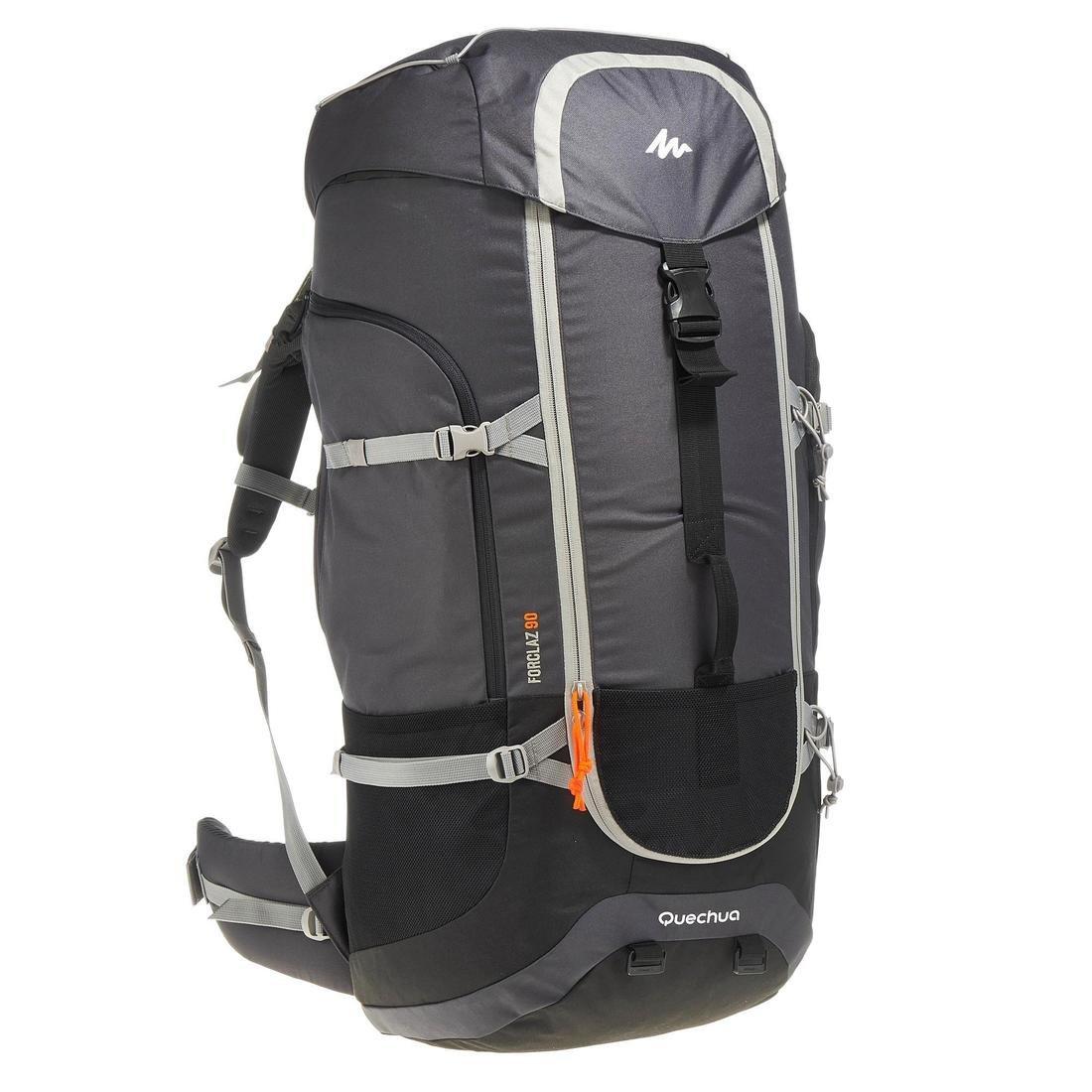 Unique Size  Men's mountain trekking rucksack | FORCLAZ 90L - grey, Carbon Grey, No Color, large image number 0