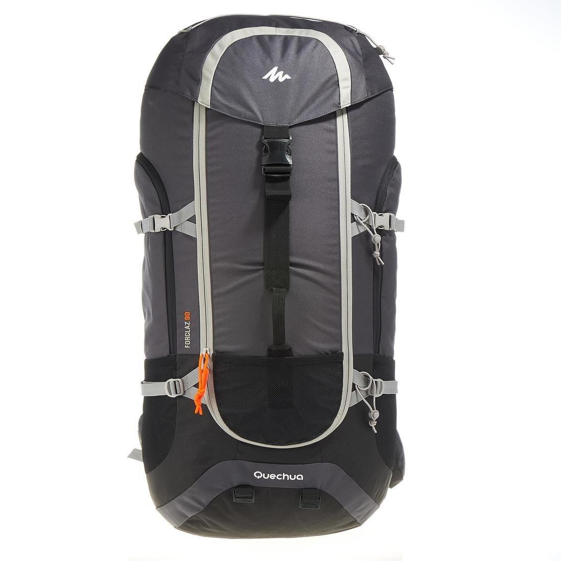 Unique Size  Men's mountain trekking rucksack | FORCLAZ 90L - grey, Carbon Grey, , large image number 1
