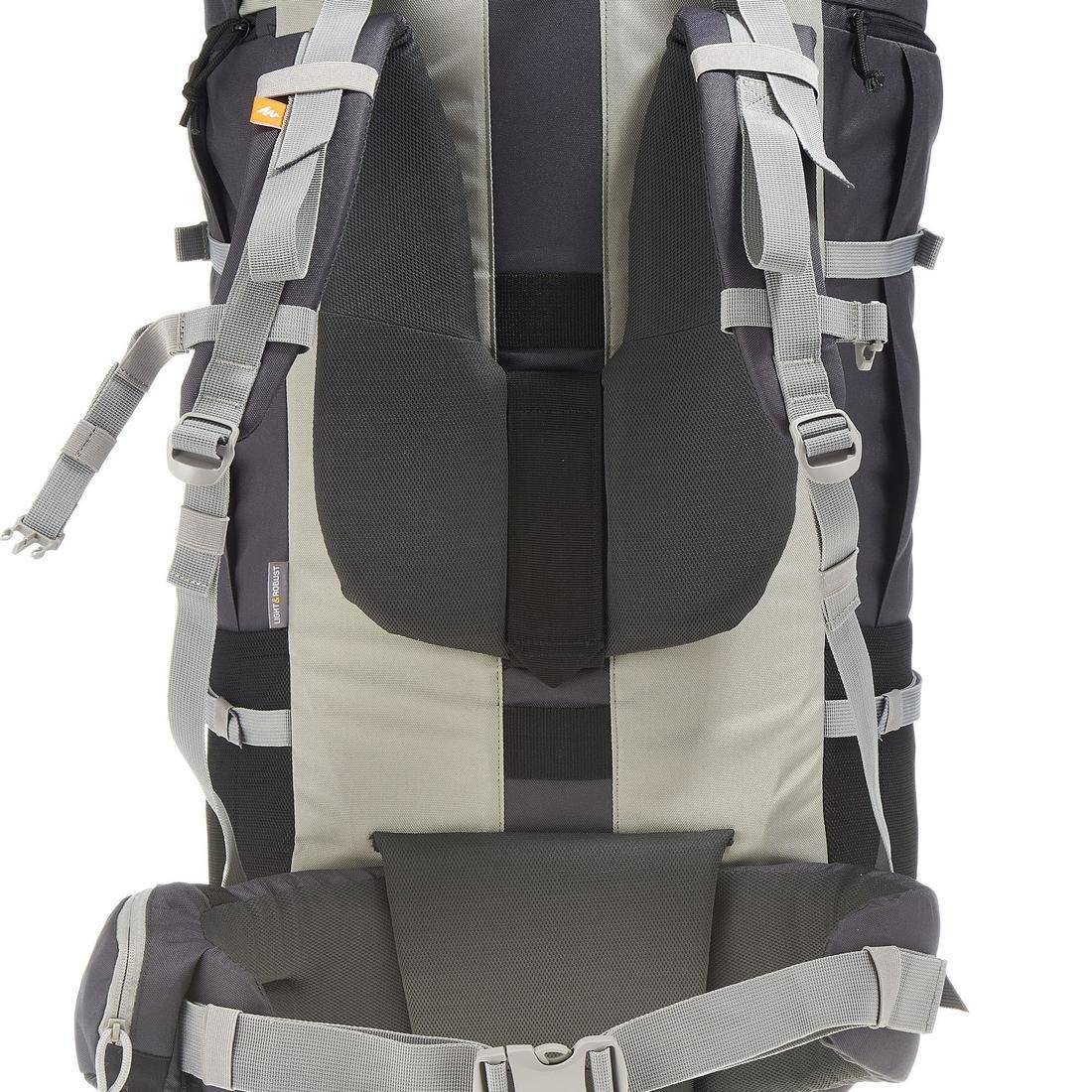 Unique Size  Men's mountain trekking rucksack | FORCLAZ 90L - grey, Carbon Grey, No Color, large image number 3